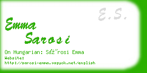 emma sarosi business card